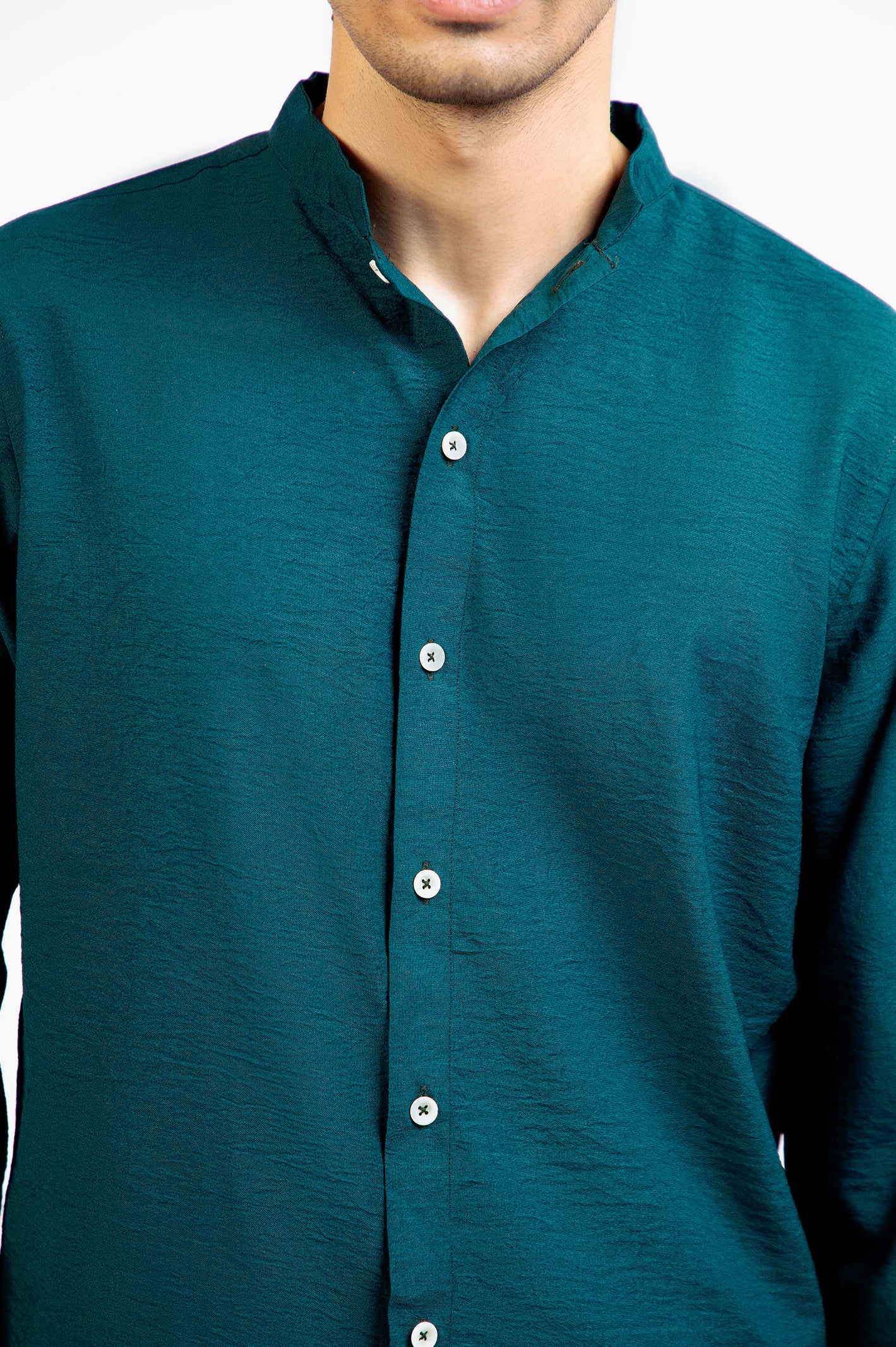 Band Collar Full Sleeve Shirt