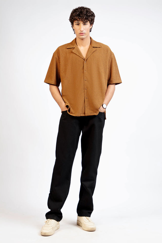 Cuban Collar Textured shirt