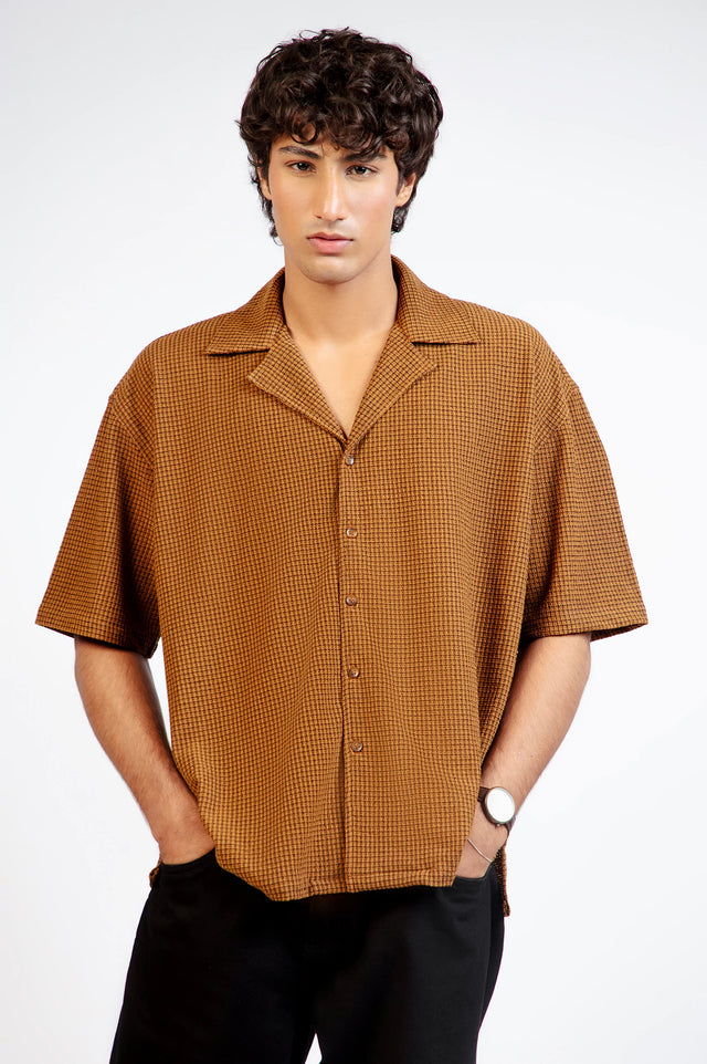 Cuban Collar Textured shirt