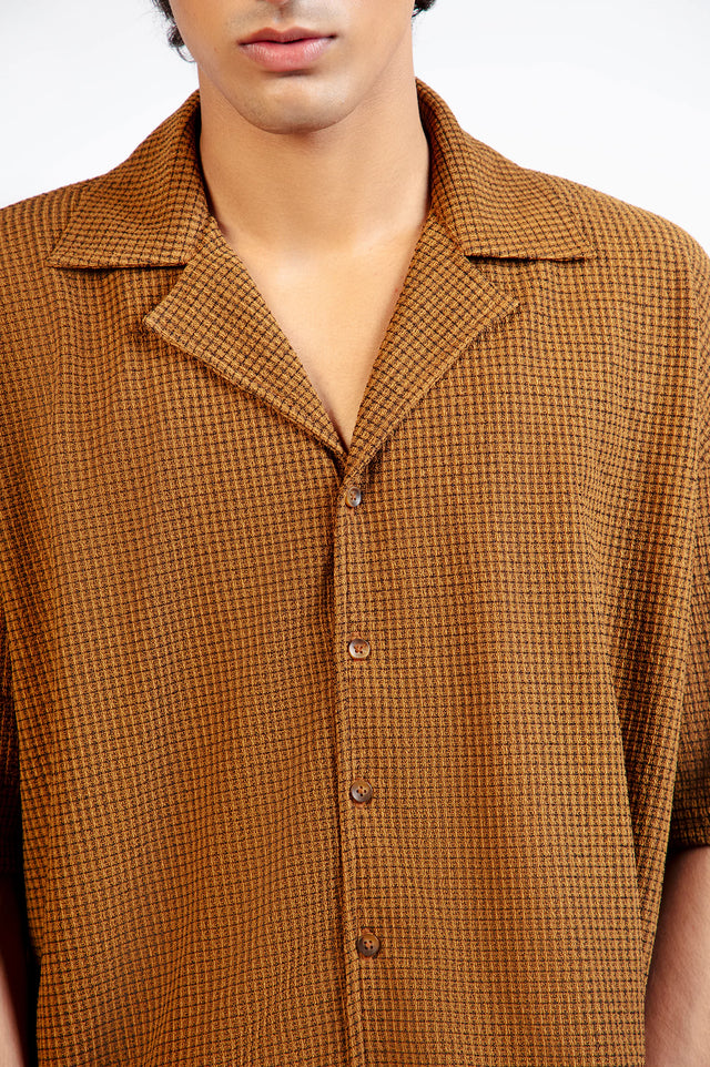 Cuban Collar Textured shirt