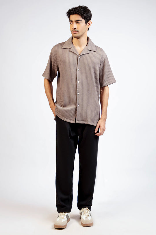Cuban Collar Textured shirt