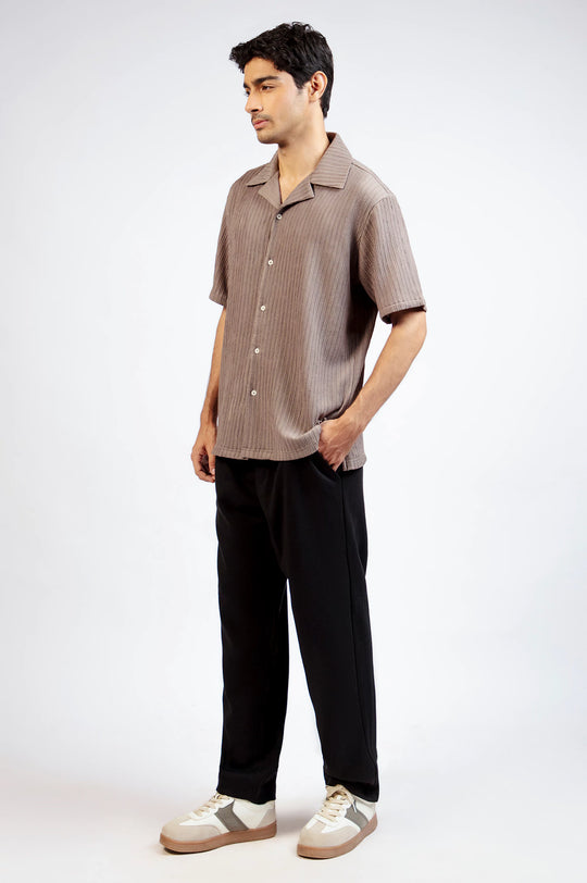 Cuban Collar Textured shirt