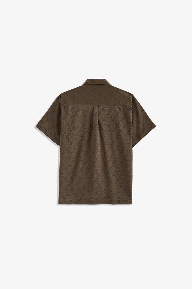 Cuban Collar Textured Shirt