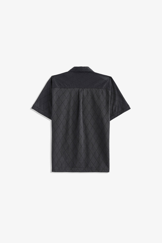Cuban Collar Textured Shirt