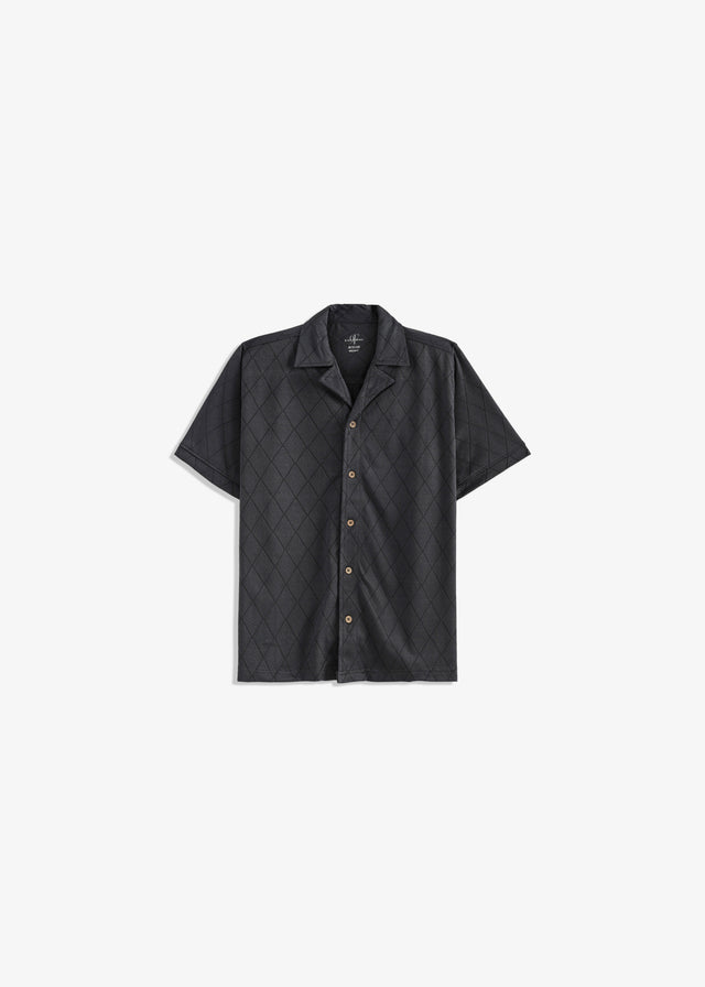 Cuban Collar Textured Shirt