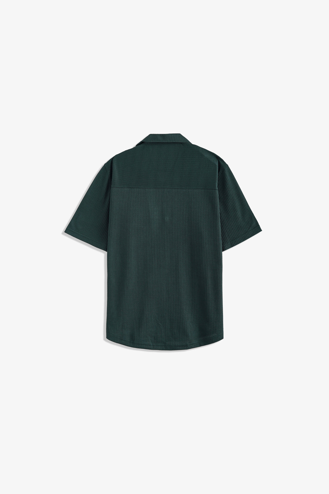 Cuban Collar Textured Shirt