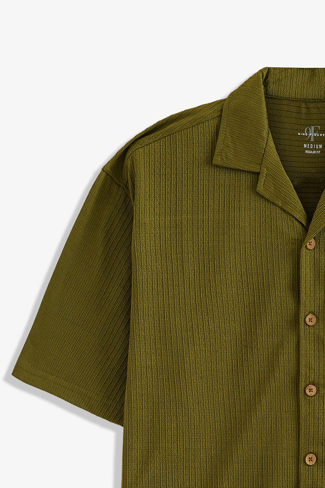 Cuban Collar Textured Shirt