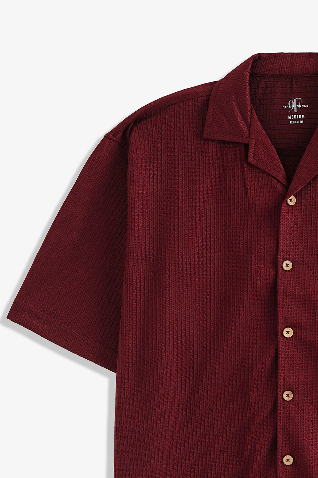 Cuban Collar Textured Shirt