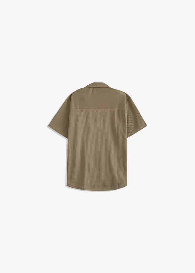 Cuban Collar Textured Shirt