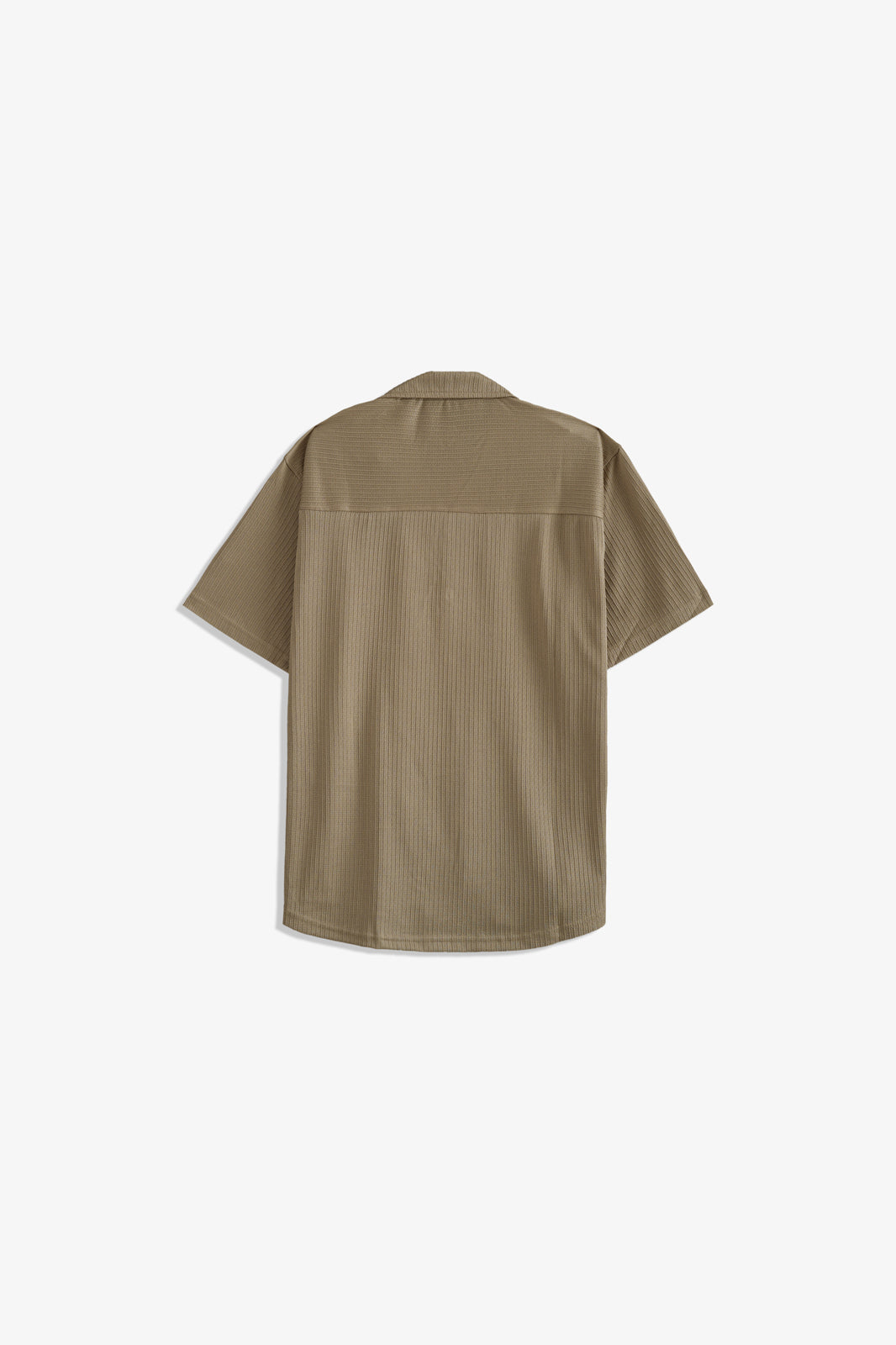 Cuban Collar Textured Shirt