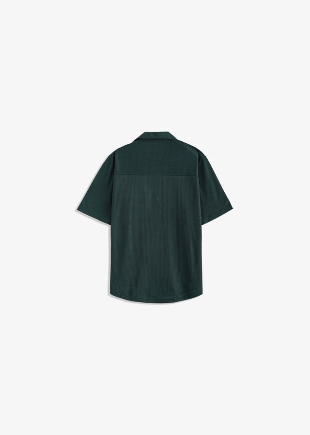 Cuban Collar Textured Shirt
