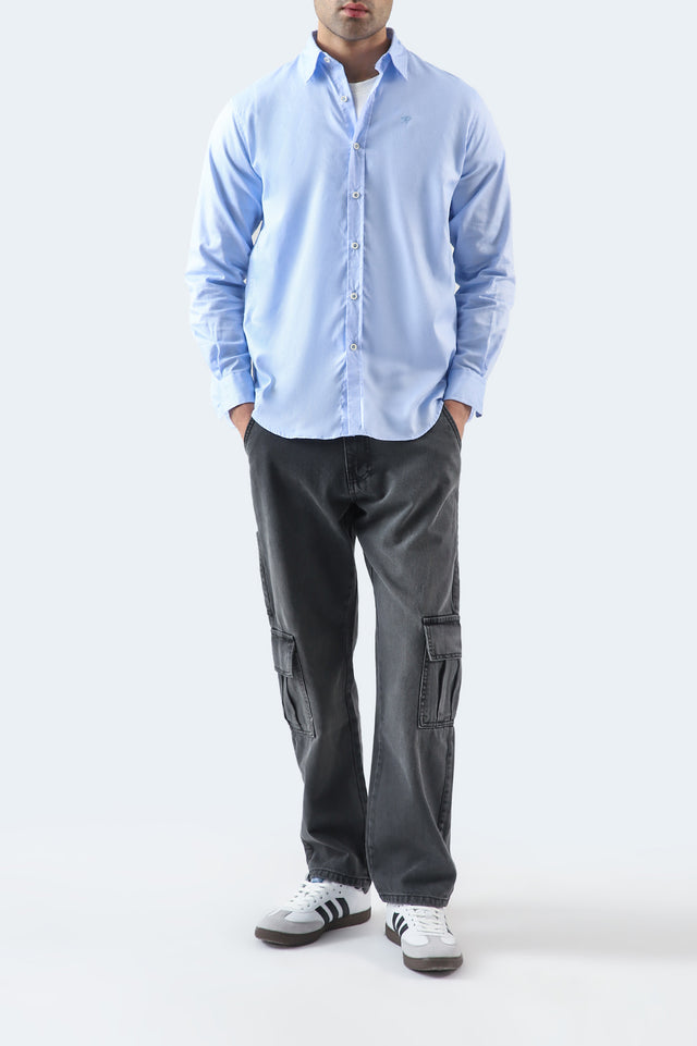 Basic Collar Embroidered Shirt