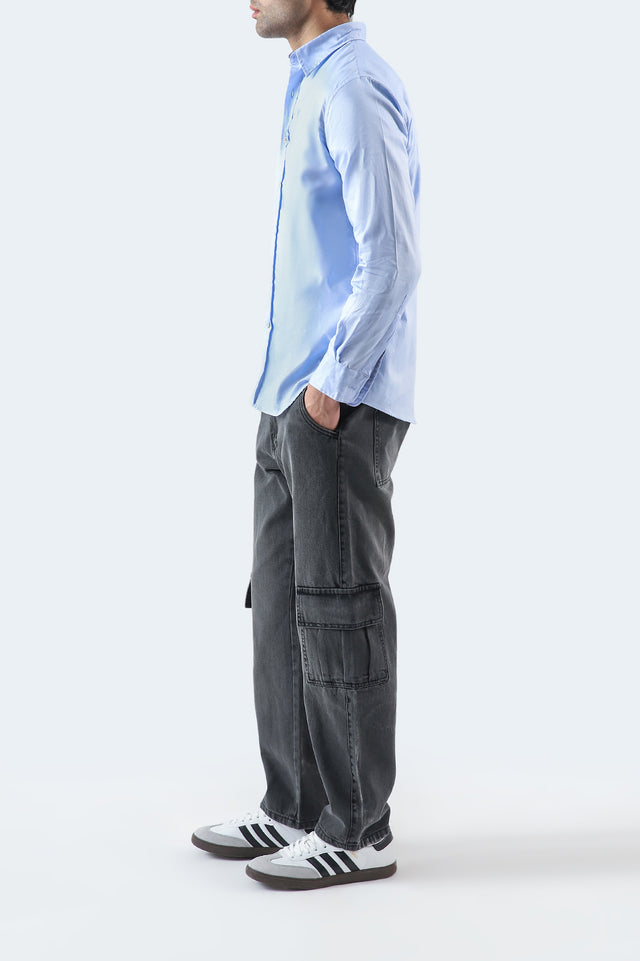 Basic Collar Embroidered Shirt