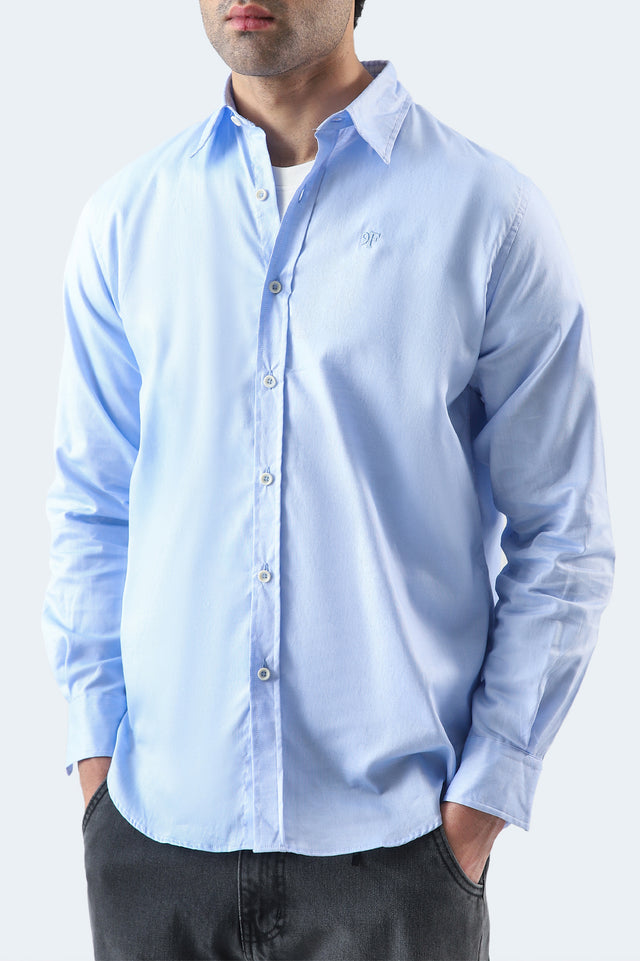 Basic Collar Embroidered Shirt
