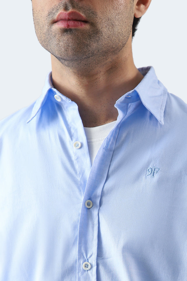 Basic Collar Embroidered Shirt