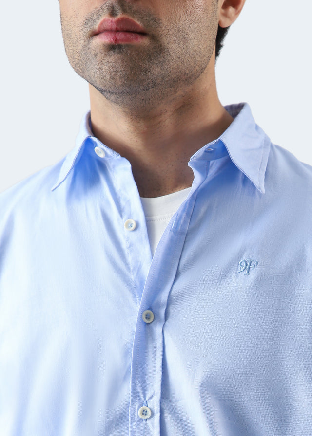 Basic Collar Embroidered Shirt