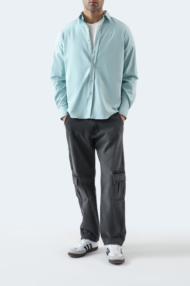 Basic Collar Embroidered Shirt