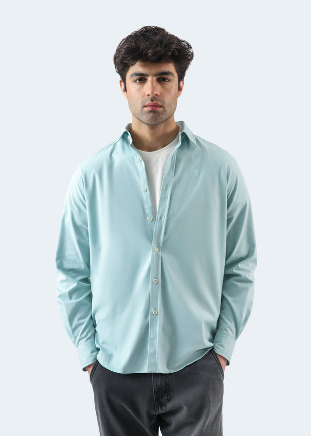 Basic Collar Embroidered Shirt