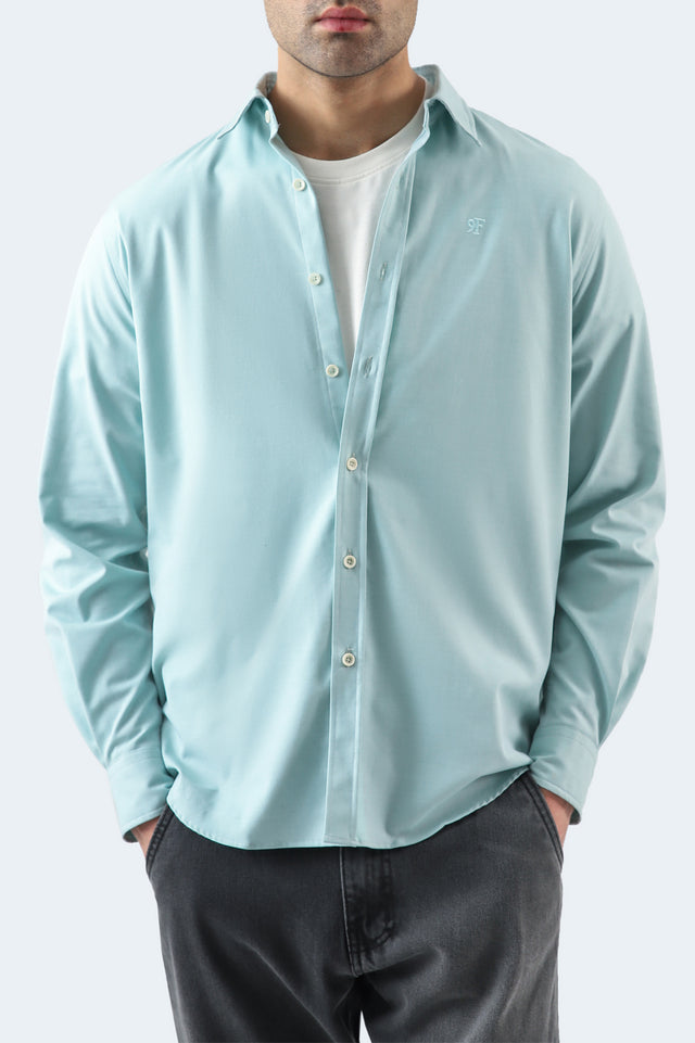 Basic Collar Embroidered Shirt