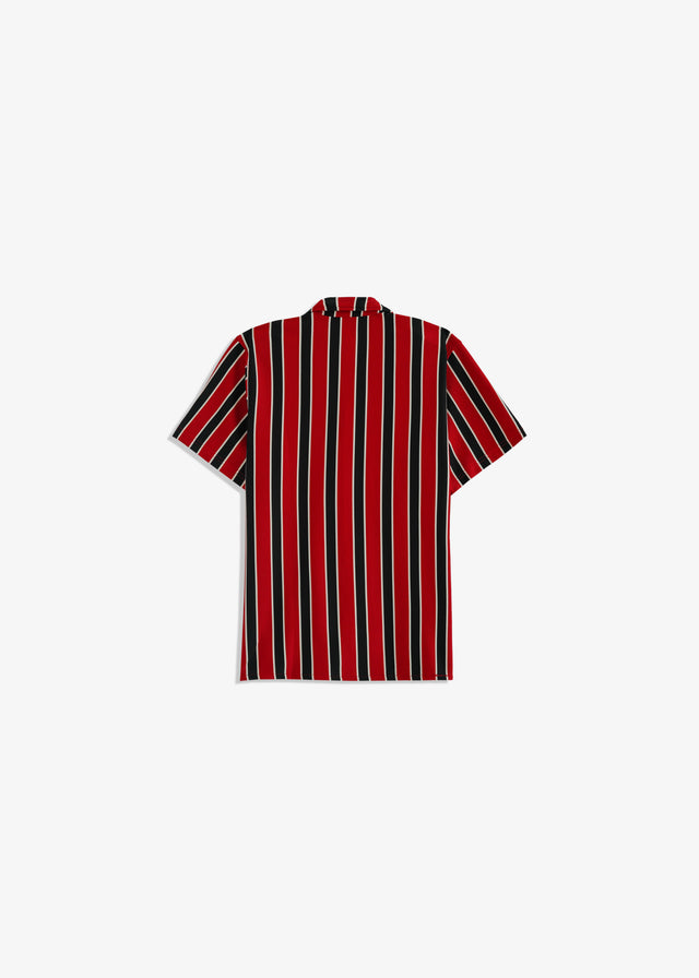 Cuban Collar Striped Shirt
