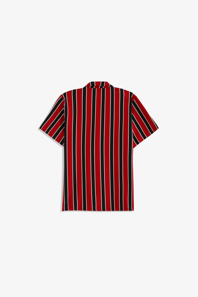 Cuban Collar Striped Shirt