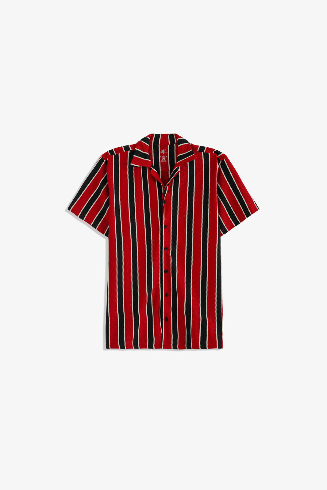 Cuban Collar Striped Shirt