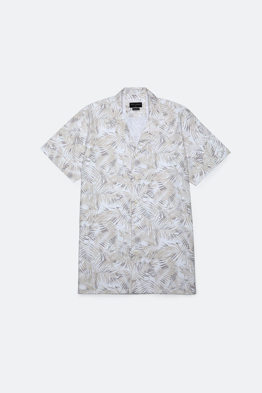 Cuban Collar Printed Shirt