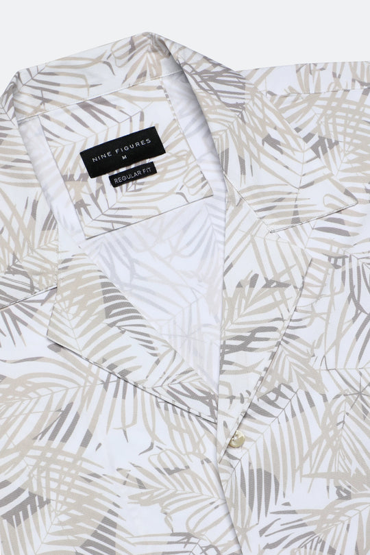 Cuban Collar Printed Shirt
