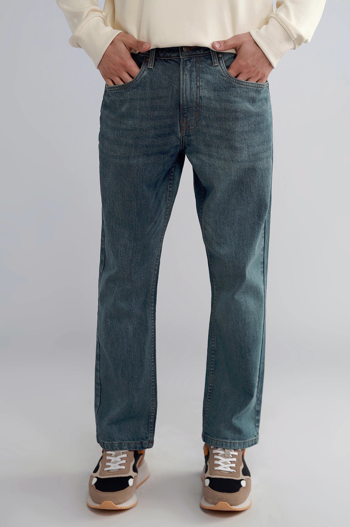 Mens Mid Rise Jeans