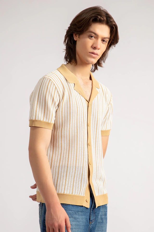 Cuban Collar Knitted shirt