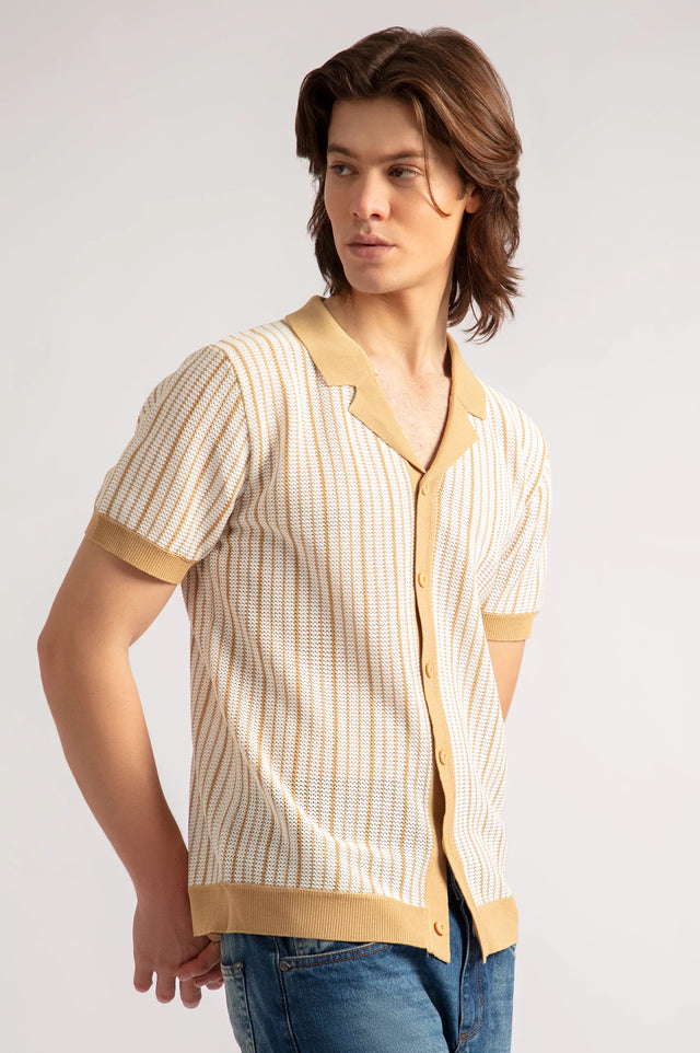 Cuban Collar Knitted shirt