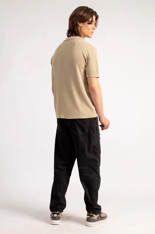 Cuban Collar Knitted shirt