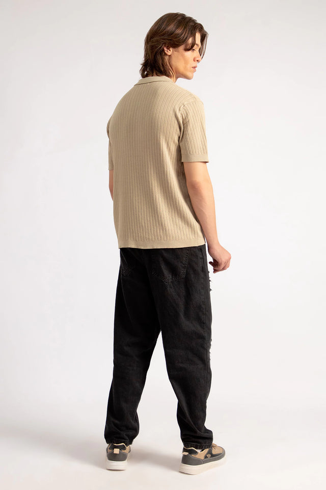 Cuban Collar Knitted shirt