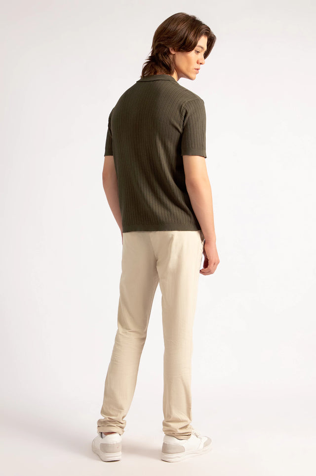 Cuban Collar Knitted Shirt