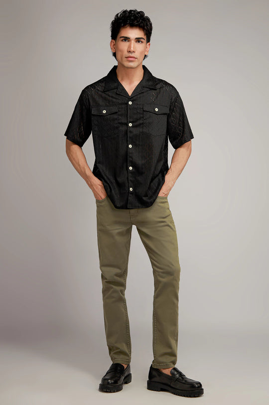 Cuban Collar Knitted shirt