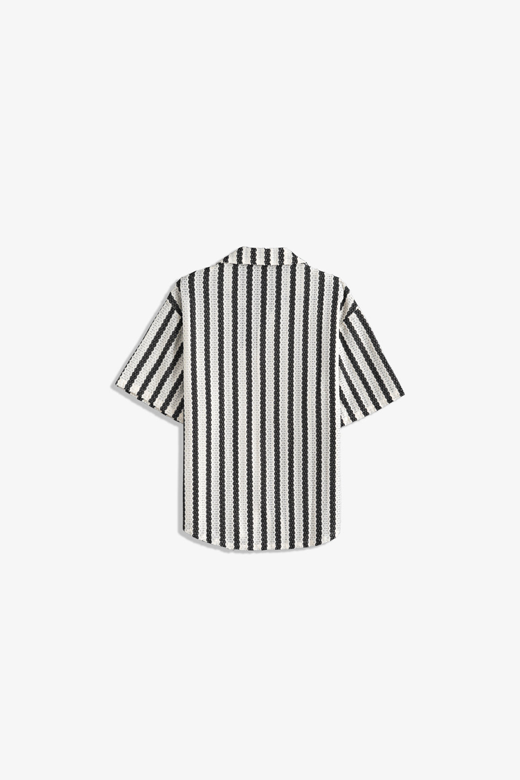 Cuban Collar Textured Shirt