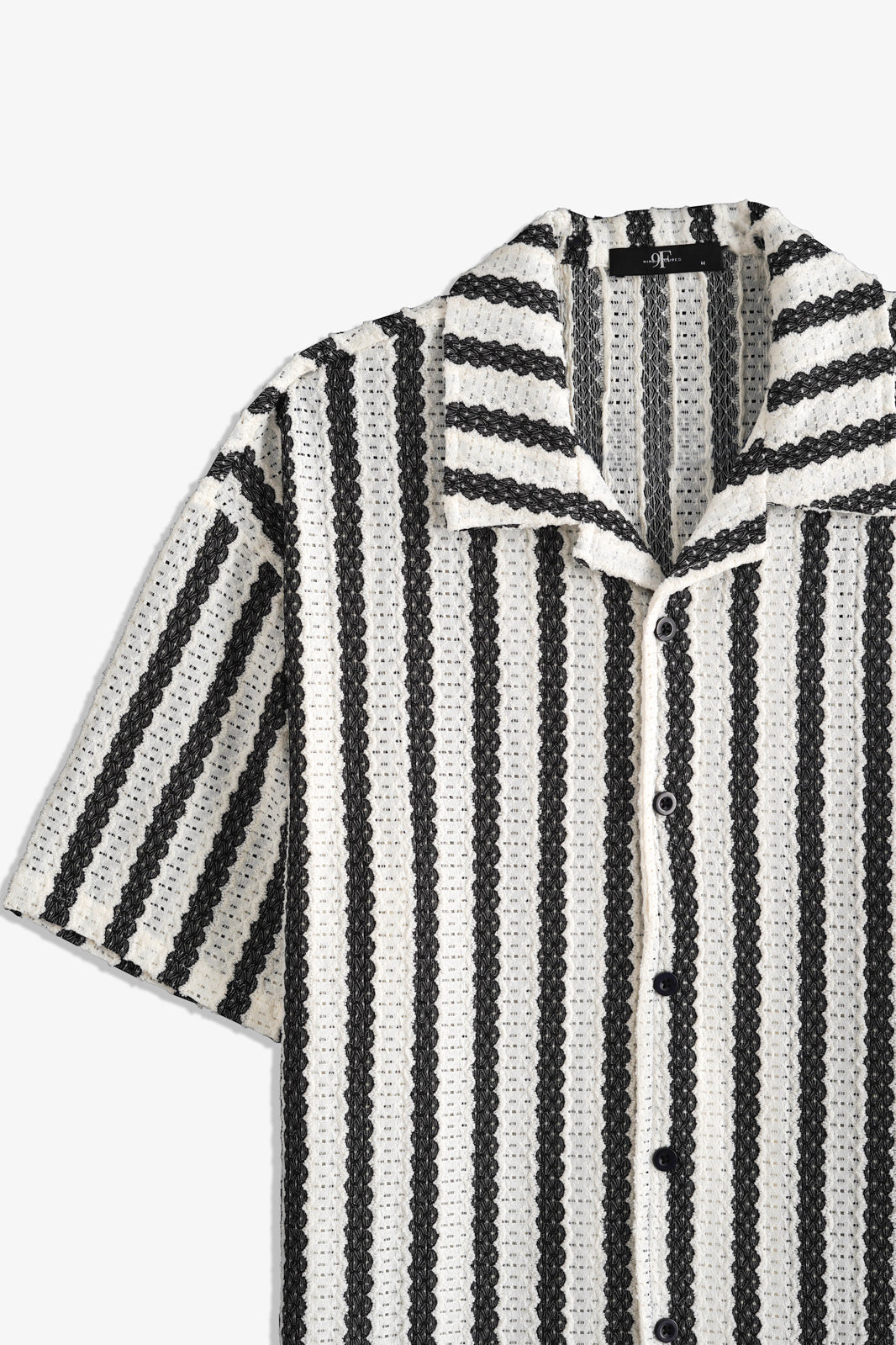 Cuban Collar Textured Shirt