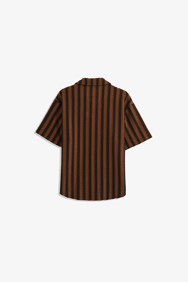Cuban Collar Textured Shirt