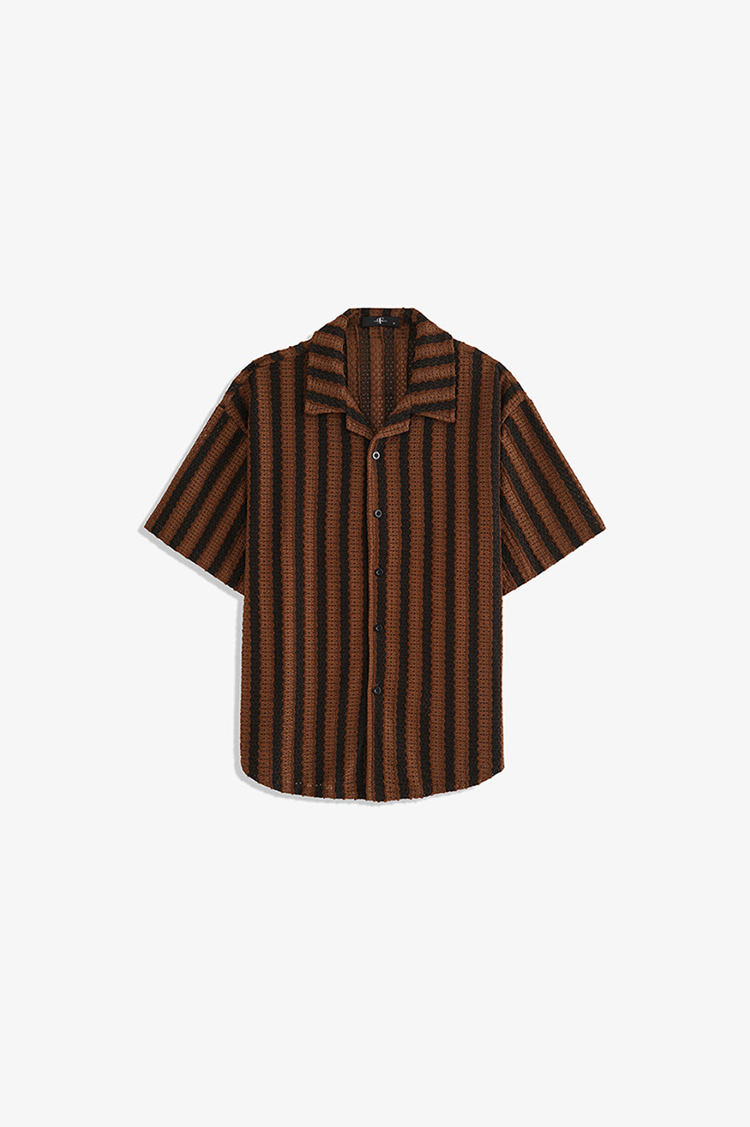 Cuban Collar Textured Shirt