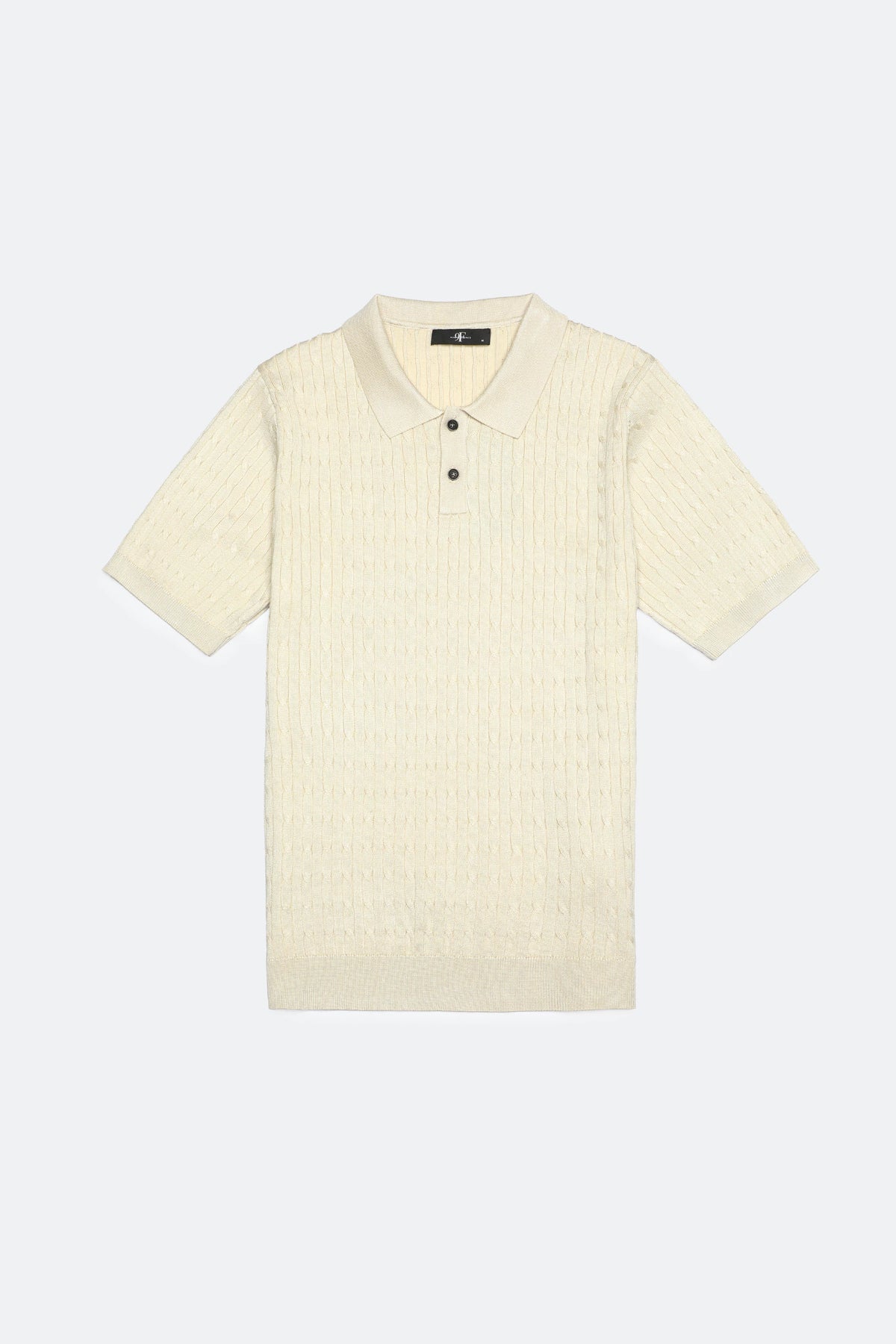 Basic Collar Cable Knitted Polo