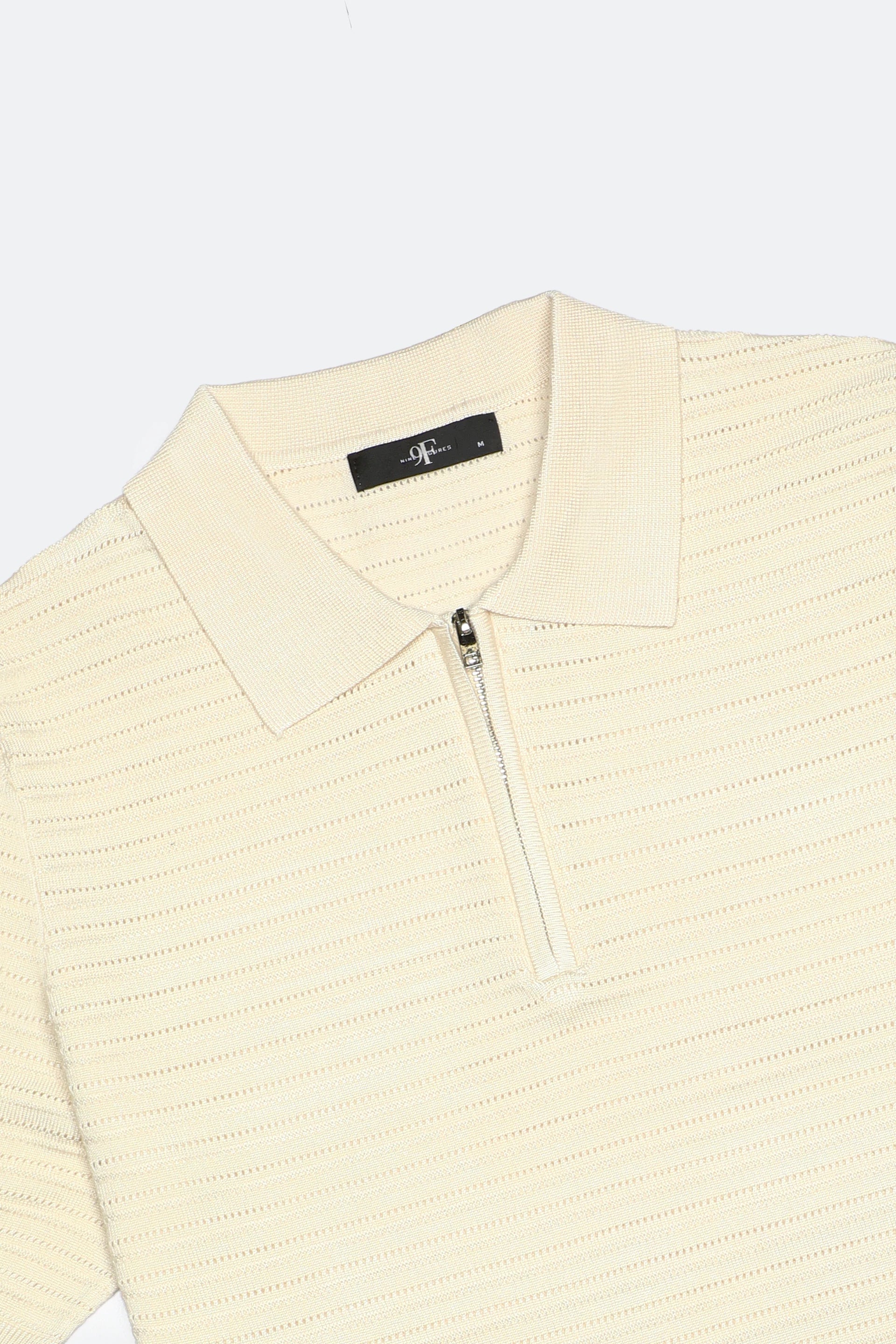 Basic Collar Textured Knitted Polo