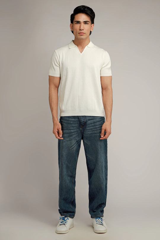 Johnny Collar Textured Polo