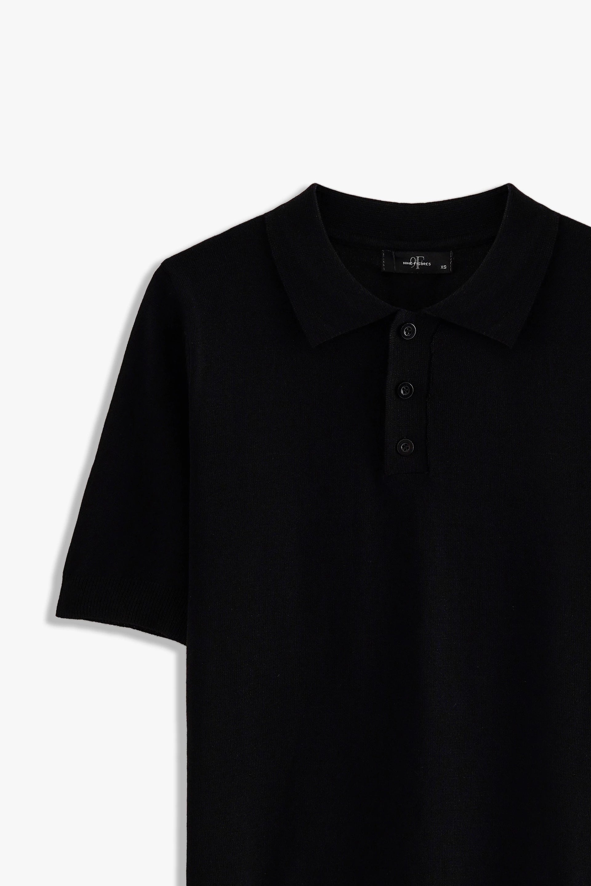 Textured Button Placket Polo