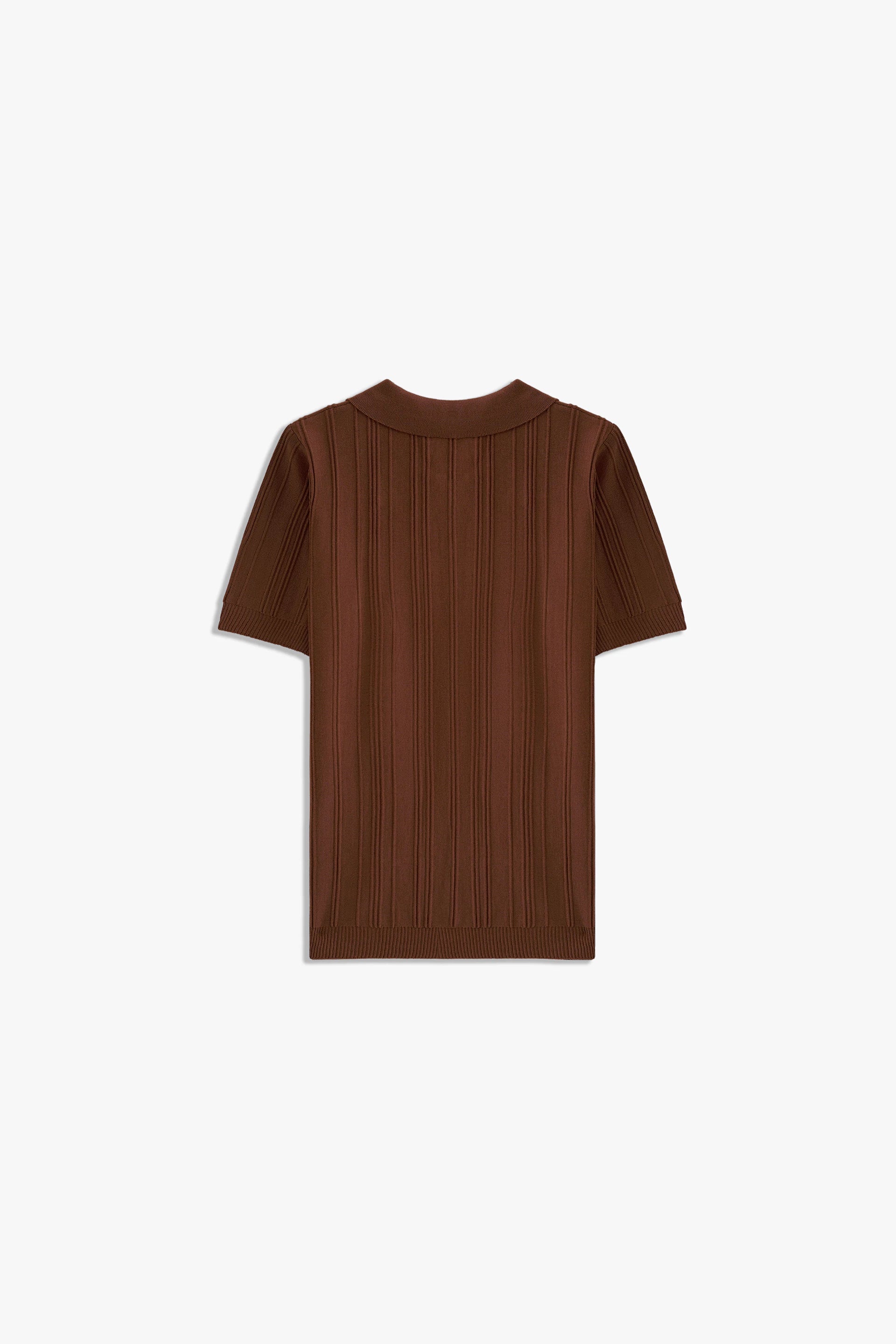 Textured Zipper Polo
