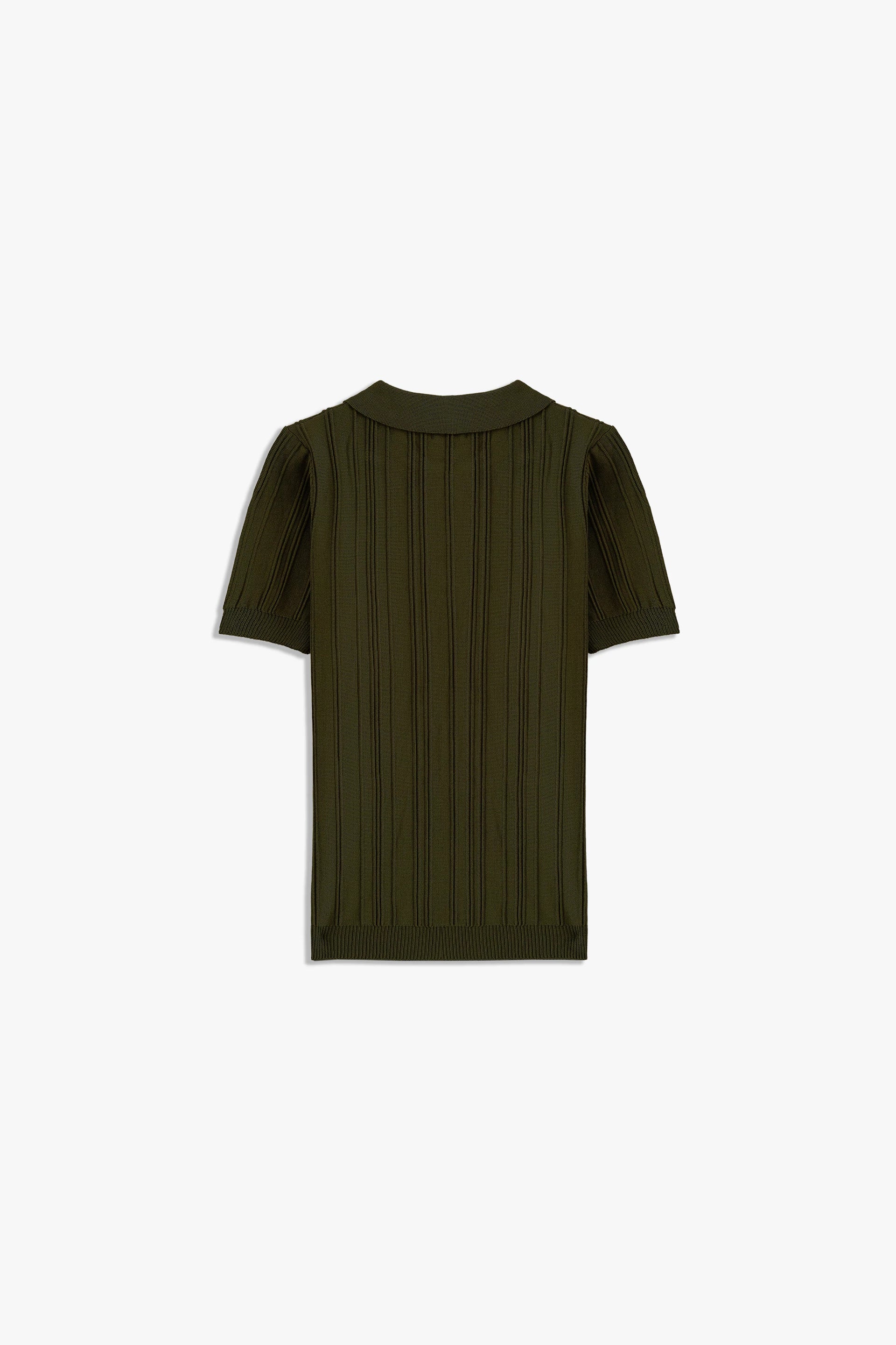 Textured Zipper Polo