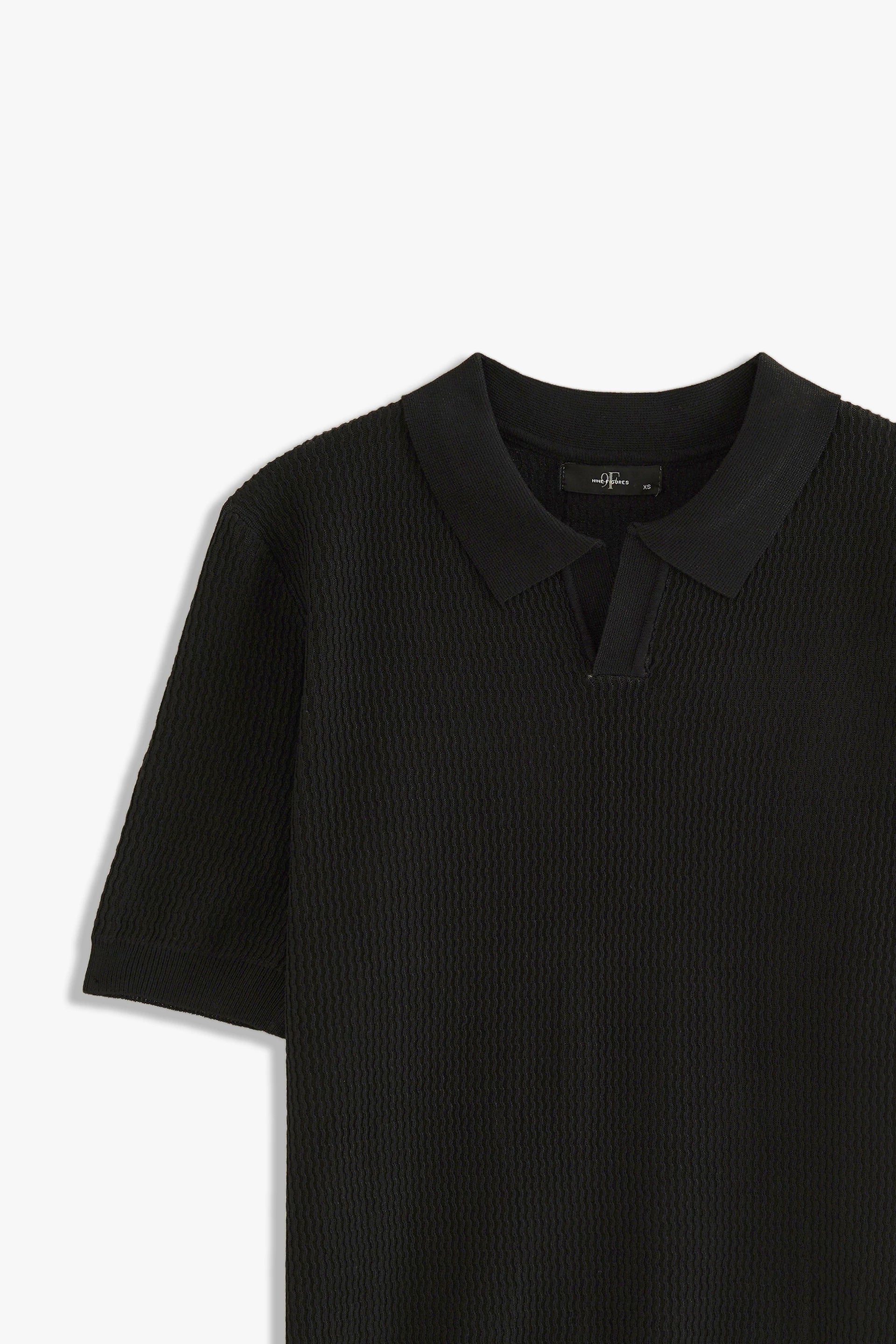 Textured Johny Collar Polo