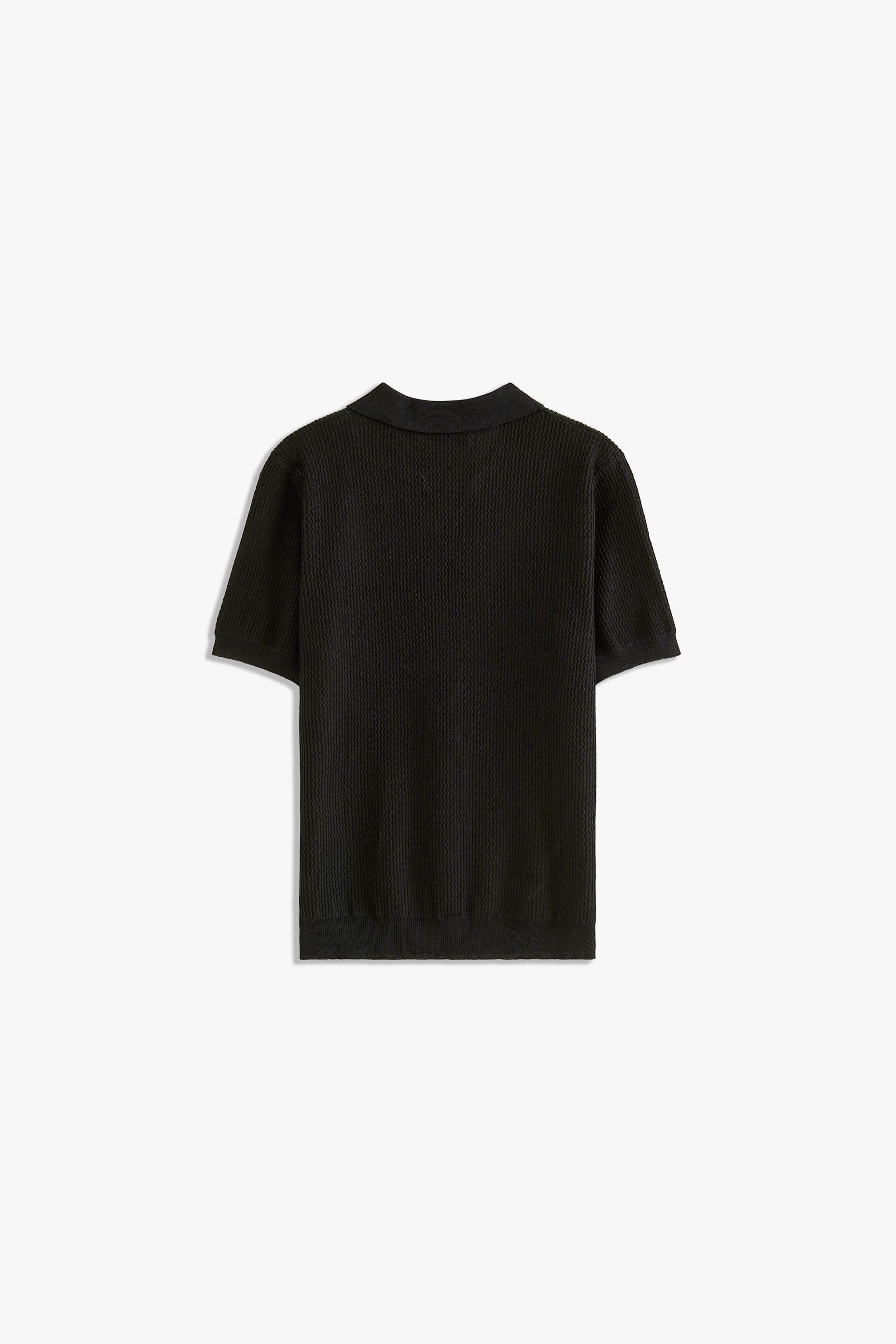 Textured Johny Collar Polo