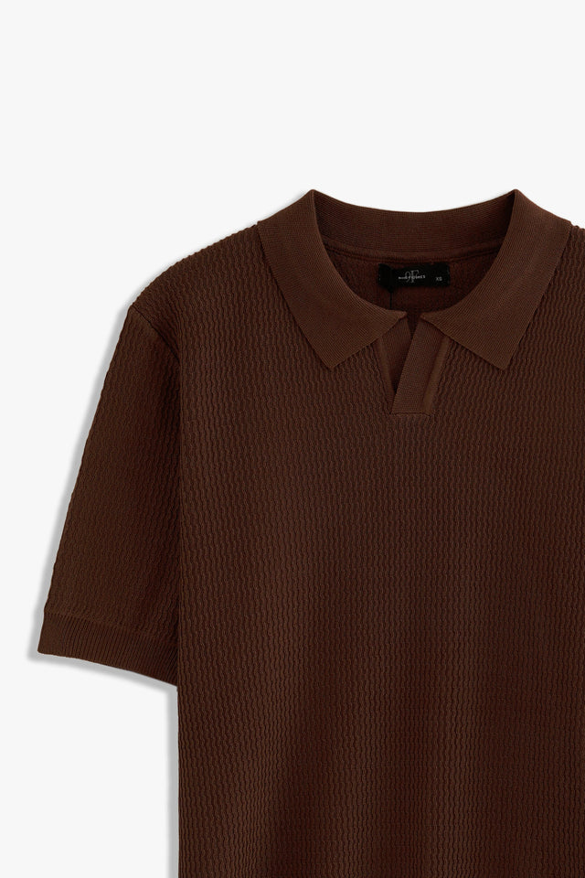 Johnny Collar Textured Polo