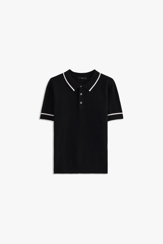 Jacquard Collar Textured Polo