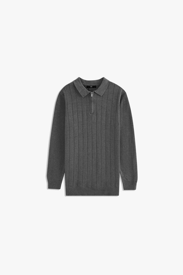 Zipper Placket Sweater